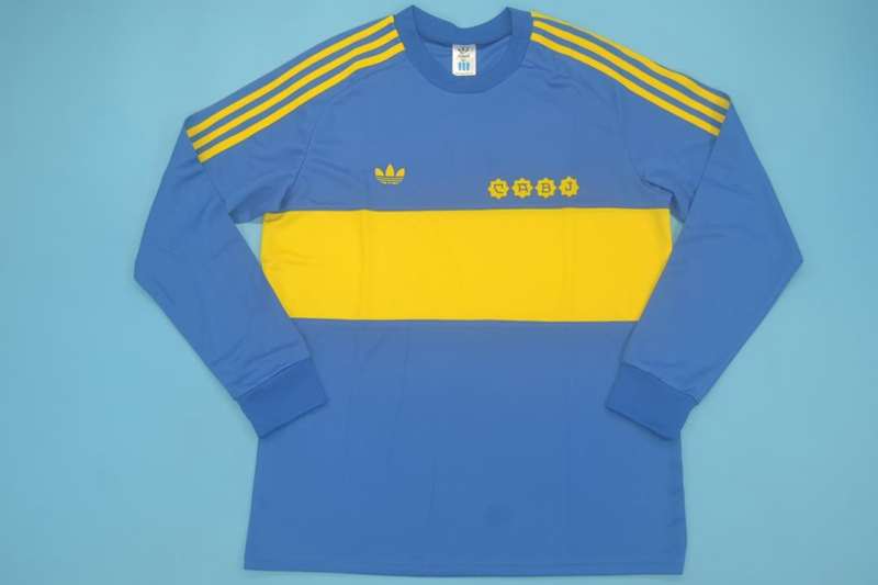 AAA(Thailand) Boca Juniors 1981 Home Retro Soccer Jersey(L/S)