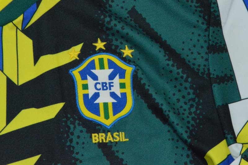 AAA(Thailand) Brazil 1994 Goalkeeper Green Retro Long Soccer Jersey