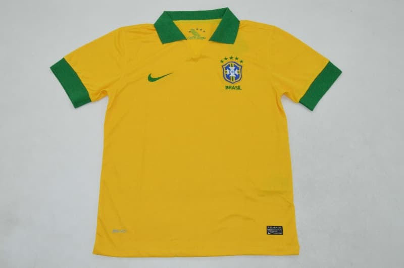 AAA(Thailand) Brazil 2013 Home Retro Soccer Jersey