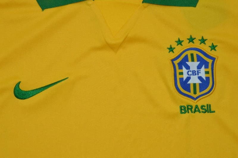 AAA(Thailand) Brazil 2013 Home Retro Soccer Jersey