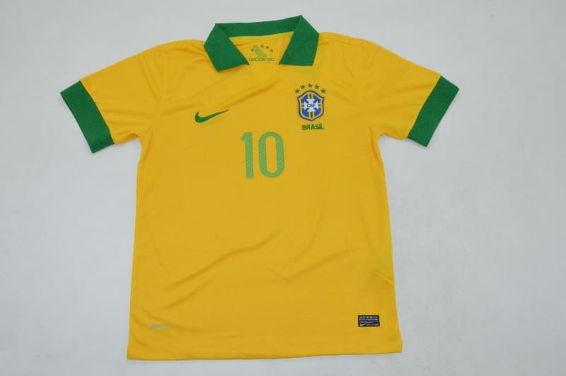 AAA(Thailand) Brazil 2013 Home Retro Soccer Jersey