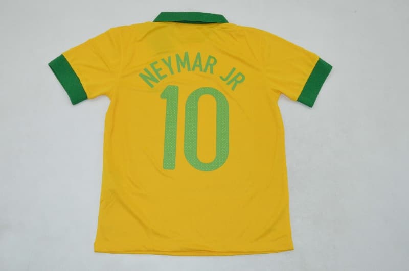 AAA(Thailand) Brazil 2013 Home Retro Soccer Jersey