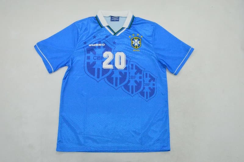 AAA(Thailand) Brazil 1994/95 Away Retro Soccer Jersey