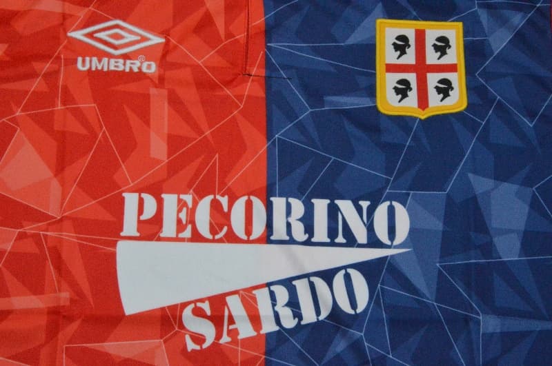 AAA(Thailand) Cagliari 1992/93 Home Retro Soccer Jersey