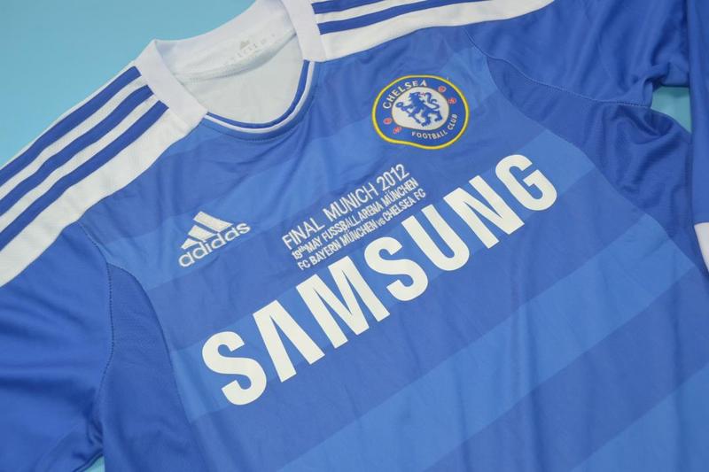 AAA(Thailand) Chelsea 2011/12 Home UCL Final Retro Jersey(L/S)