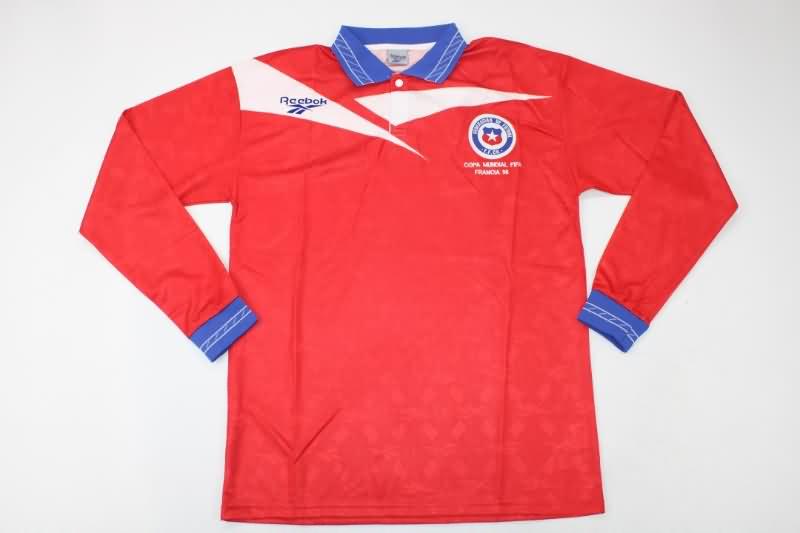 AAA(Thailand) Chile 1998 Home Long Slevee Retro Soccer Jersey
