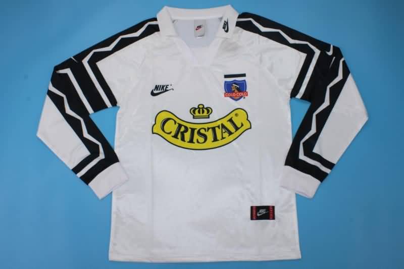 AAA(Thailand) Colo Colo 1995 Retro Home Long Sleeve Soccer Jersey