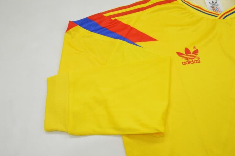 AAA(Thailand) Colombia 1990 Home Retro Long Sleeve Soccer Jersey