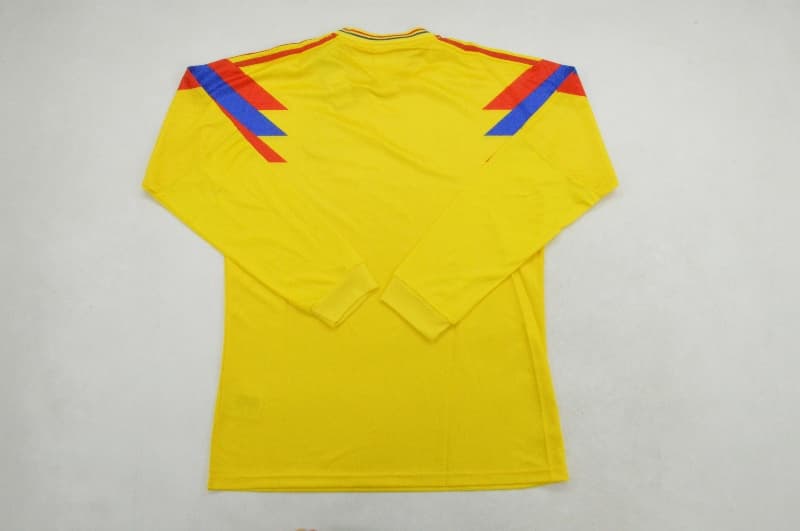 AAA(Thailand) Colombia 1990 Home Retro Long Sleeve Soccer Jersey