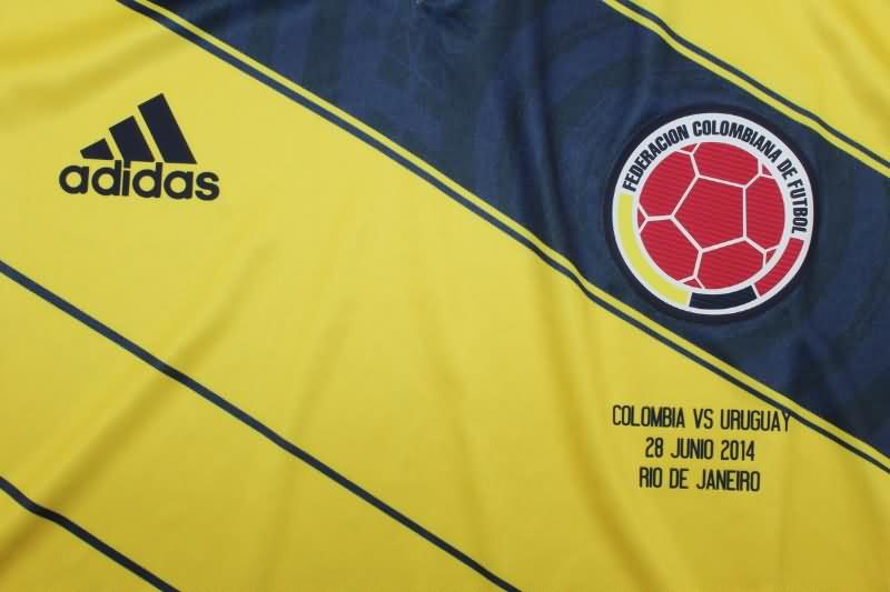 AAA(Thailand) Colombia 2014 Home Retro Soccer Jersey