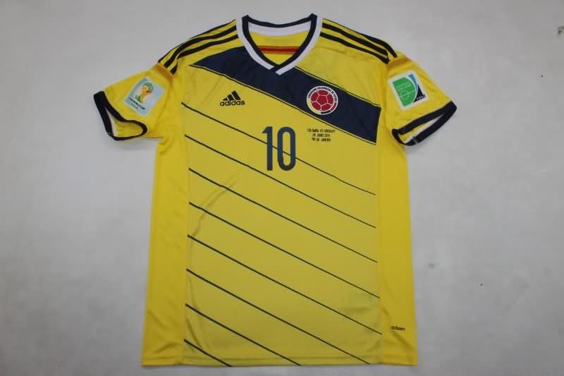 AAA(Thailand) Colombia 2014 Home Retro Soccer Jersey