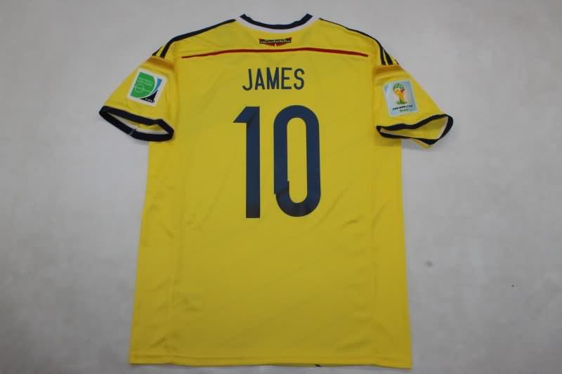 AAA(Thailand) Colombia 2014 Home Retro Soccer Jersey