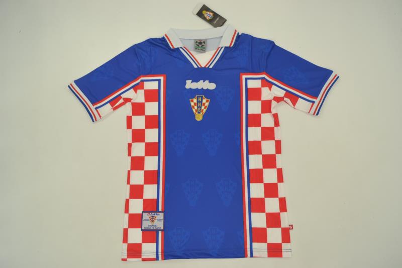 AAA(Thailand) Croatia 1998 Away Retro Soccer Jersey