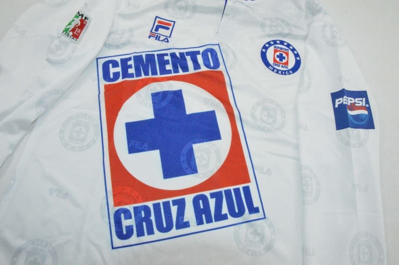 AAA(Thailand) Cruz Azul 1997/98 Away Retro Long Sleeve Soccer Jersey