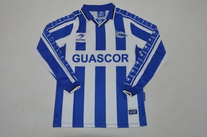 AAA(Thailand) Deportivo Alaves 1998/99 Home Retro Long Sleeve Soccer Jersey AAA(Thailand) Deportivo Alaves 1998/99 Home Retro Long Sleeve Soccer Jersey