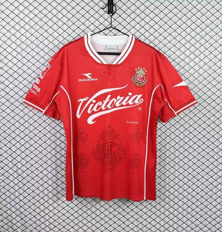 AAA(Thailand) Deportivo Toluca 1998/99 Home Retro Soccer Jersey AAA(Thailand) Deportivo Toluca 1998/99 Home Retro Soccer Jersey