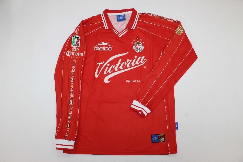 AAA(Thailand) Deportivo Toluca 1999/00 Home Retro Long Sleeve Soccer Jersey AAA(Thailand) Deportivo Toluca 1999/00 Home Retro Long Sleeve Soccer Jersey