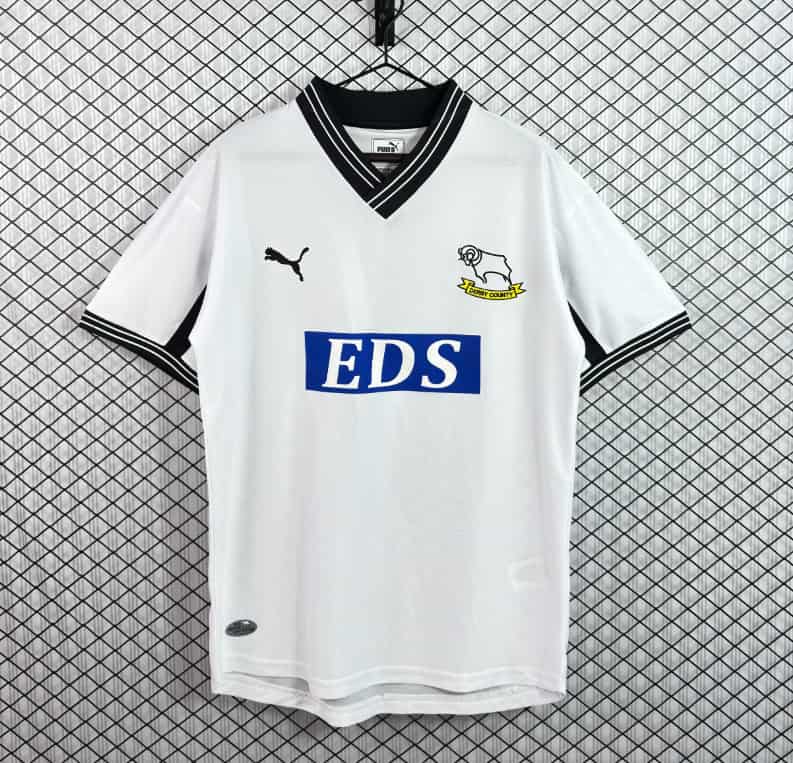 AAA(Thailand) Derby County 1990/91 Home Retro Soccer Jersey AAA(Thailand) Derby County 1990/91 Home Retro Soccer Jersey