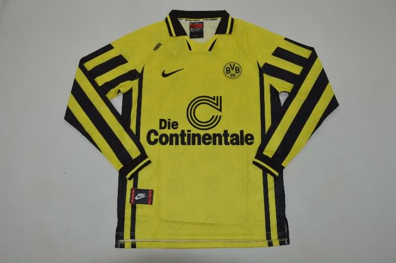 AAA(Thailand) Dortmund 1996/97 Home Retro Long Sleeve Soccer Jersey AAA(Thailand) Dortmund 1996/97 Home Retro Long Sleeve Soccer Jersey