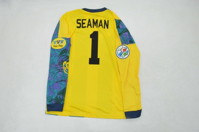 AAA(Thailand) England 1995 Goalkeeper Long Sleeve Retro Soccer Jersey