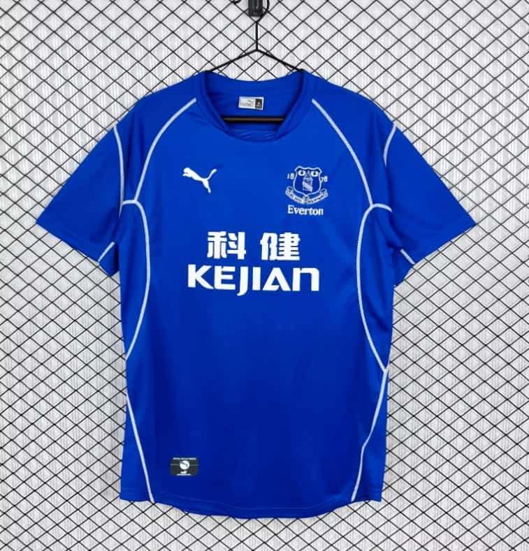 AAA(Thailand) Everton 2002/03 Home Retro Soccer Jersey AAA(Thailand) Everton 2002/03 Home Retro Soccer Jersey