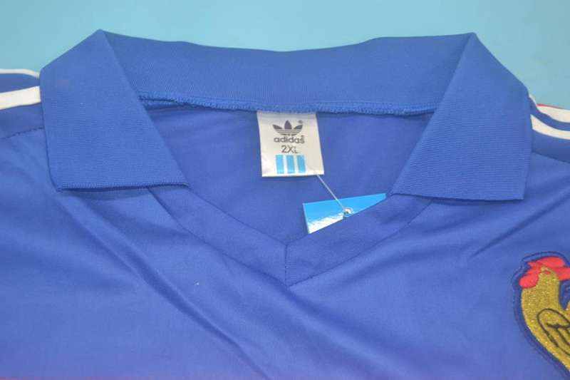 AAA(Thailand) France 1984 Home Retro Soccer Jersey(L/S)