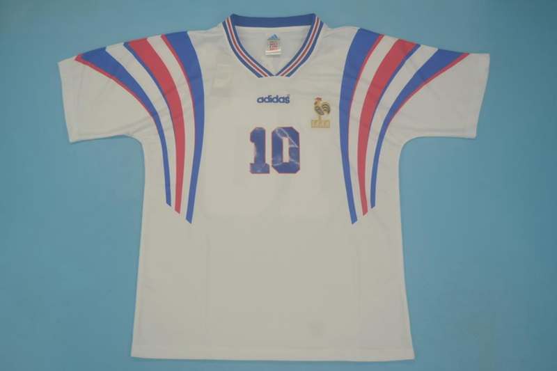 AAA(Thailand) France 1996 Away Retro Soccer Jersey