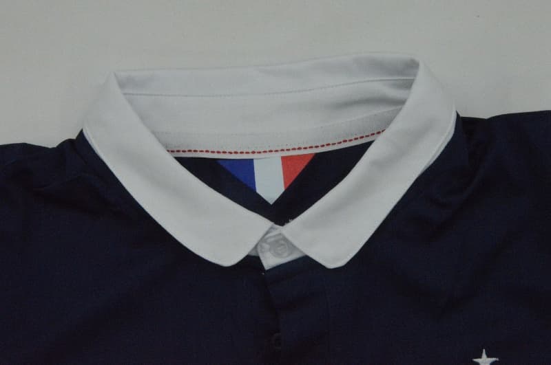 AAA(Thailand) France 2014 Home Retro Long Sleeve Soccer Jersey