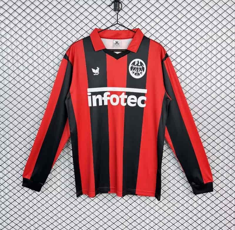 AAA(Thailand) Frankfurt 1983/84 Home Retro Long Sleeve Soccer Jersey AAA(Thailand) Frankfurt 1983/84 Home Retro Long Sleeve Soccer Jersey