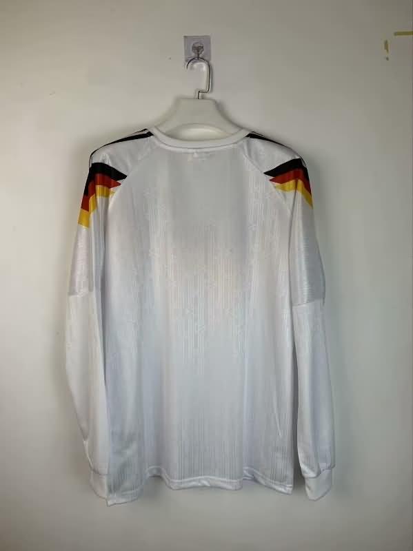 AAA(Thailand) Germany 1990 EURO Home Long Sleeve Retro Soccer Jersey