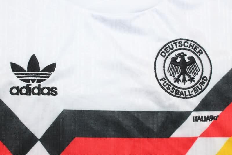 AAA(Thailand) Germany 1990 EURO Home Long Sleeve Retro Soccer Jersey