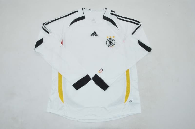AAA(Thailand) Germany 2006 Home Long Sleeve Retro Soccer Jersey