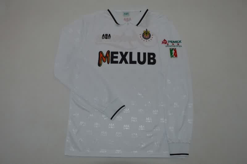 AAA(Thailand) Guadalajara 1994/96 Away Long Sleeve Retro Soccer Jersey AAA(Thailand) Guadalajara 1994/96 Away Long Sleeve Retro Soccer Jersey