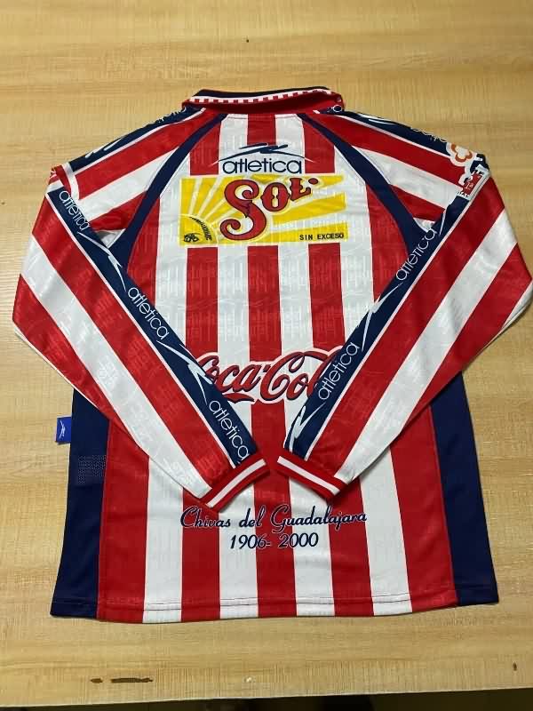 AAA(Thailand) Guadalajara 1999/00 Home Retro Long Sleeve Soccer Jersey