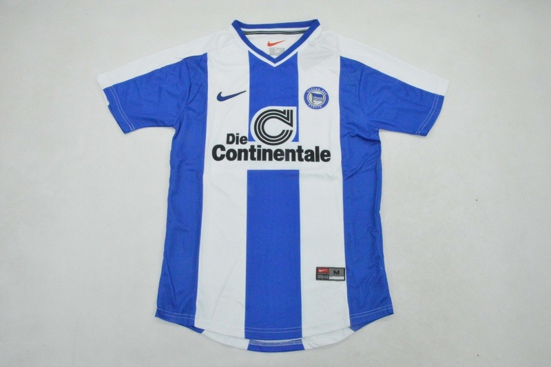 AAA(Thailand) Hertha BSC 1999/00 Home Retro Soccer Jersey AAA(Thailand) Hertha BSC 1999/00 Home Retro Soccer Jersey