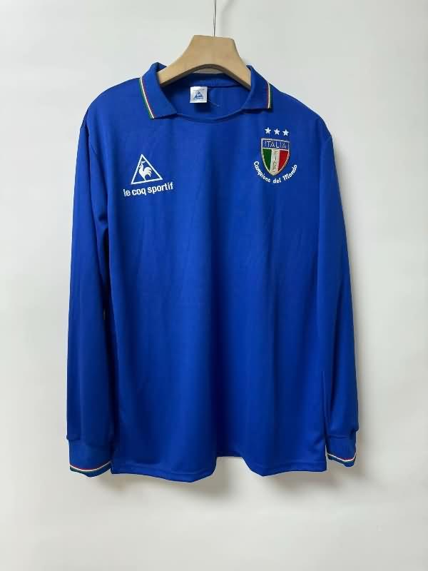 AAA(Thailand) Italy 1982 Home Long Sleeve Retro Soccer Jersey