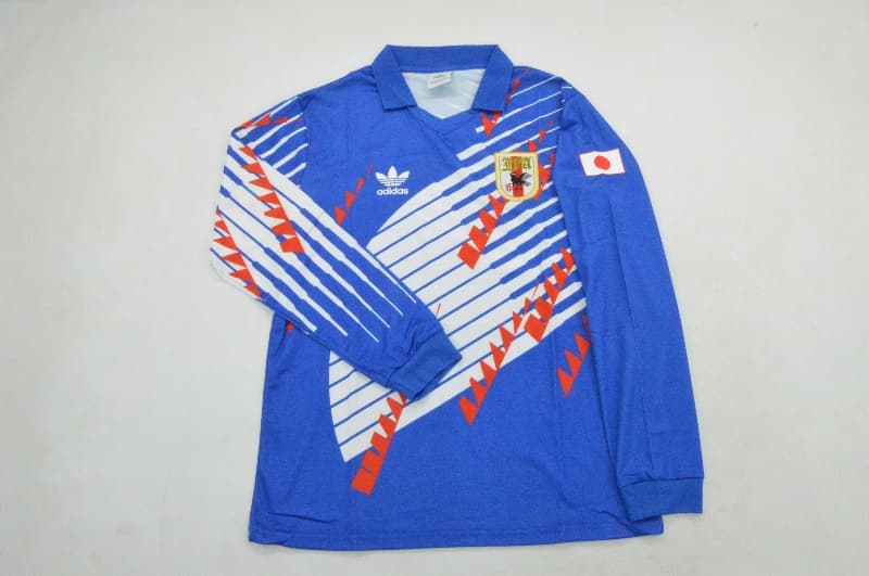 AAA(Thailand) Japan 1992/93 Home Long Sleeve Retro Soccer Jersey AAA(Thailand) Japan 1992/93 Home Long Sleeve Retro Soccer Jersey