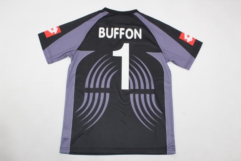 AAA(Thailand) Juventus 2001/02 Goalkeeper Black Retro Soccer Jersey