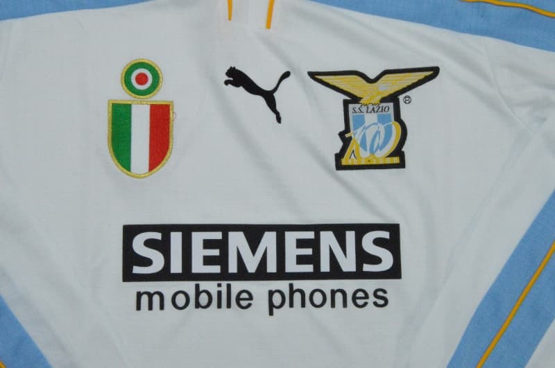 AAA(Thailand) Lazio 2000/01 Away Retro Long Sleeve Soccer Jersey
