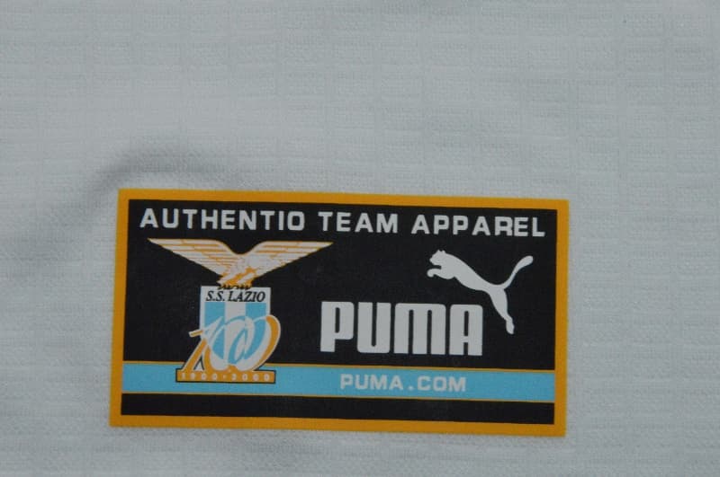 AAA(Thailand) Lazio 2000/01 Away Retro Long Sleeve Soccer Jersey