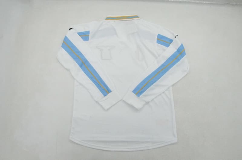 AAA(Thailand) Lazio 2000/01 Away Retro Long Sleeve Soccer Jersey