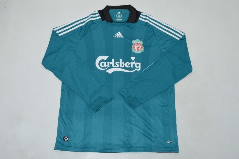AAA(Thailand) Liverpool 2008/09 Away Long Sleeve Retro Soccer Jersey