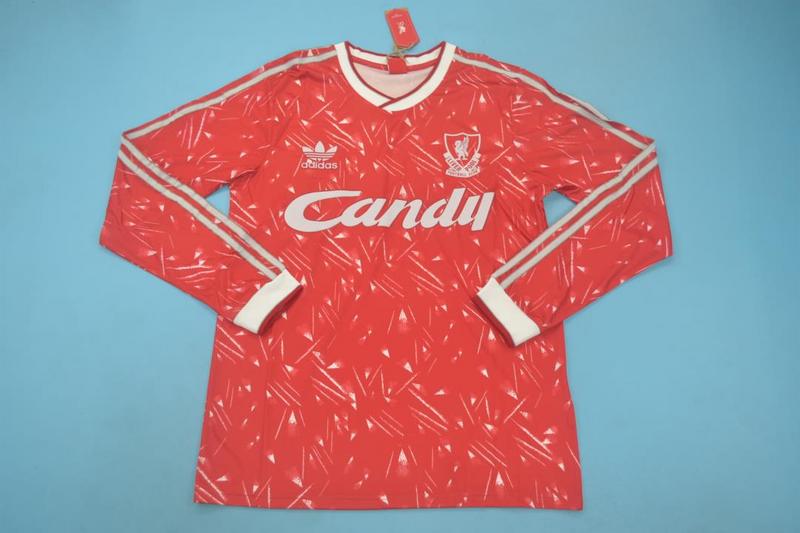 AAA(Thailand) Liverpool 1989/91 Home Retro Soccer Jersey(L/S)