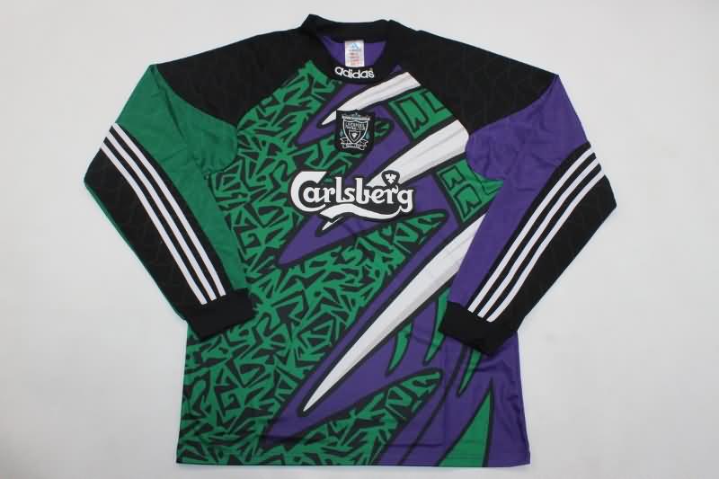 AAA(Thailand) Liverpool 1995/96 Goalkeeper Green Long Sleeve Retro Soccer Jersey