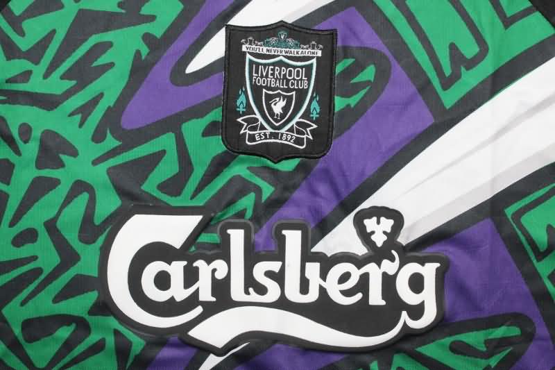 AAA(Thailand) Liverpool 1995/96 Goalkeeper Green Long Sleeve Retro Soccer Jersey