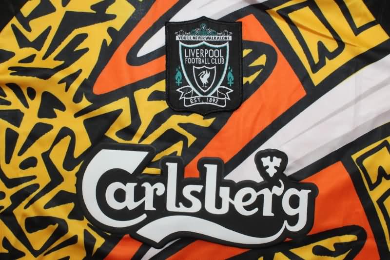 AAA(Thailand) Liverpool 1995/96 Goalkeeper Orange Long Sleeve Retro Soccer Jersey