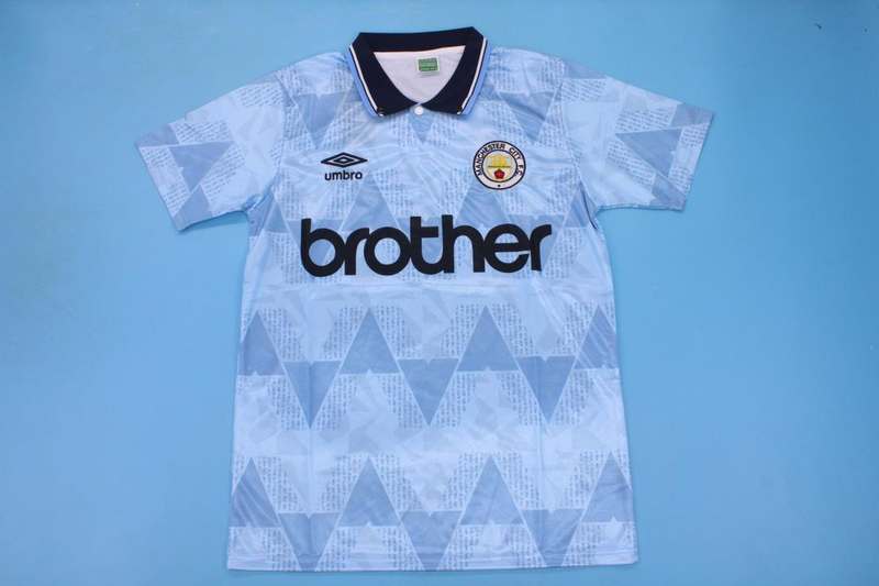 AAA(Thailand) Manchester City 1988/90 Home Retro Soccer Jersey