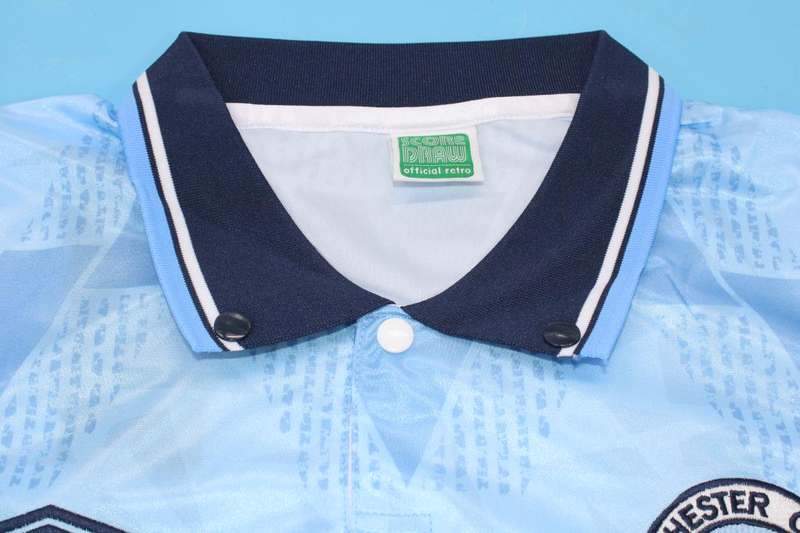 AAA(Thailand) Manchester City 1988/90 Home Retro Soccer Jersey