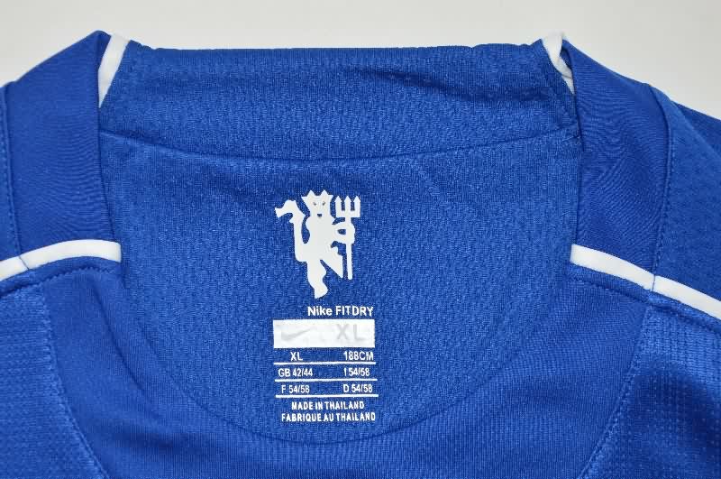 AAA(Thailand) Manchester United 2007/08 Goalkeeper Blue Retro Soccer Jersey