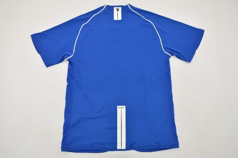 AAA(Thailand) Manchester United 2007/08 Goalkeeper Blue Retro Soccer Jersey